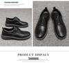 Herren Vielseitige Wasserdichte Schwarze Lederschuhe - Casual, Koch und Arbeitsstil, Koreanisches Martin-Design