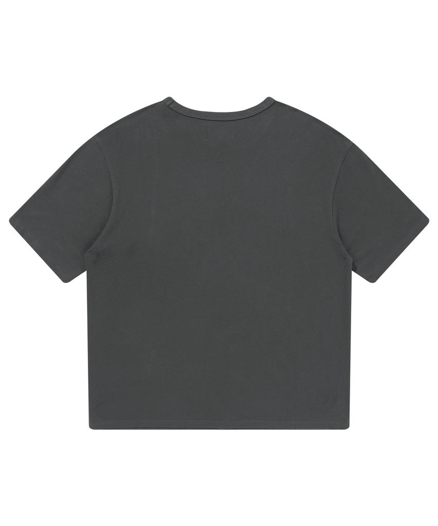 Syupeodeulai Women'S Studded Detail T-Shirt Charcoal Sdfiscq44Chl