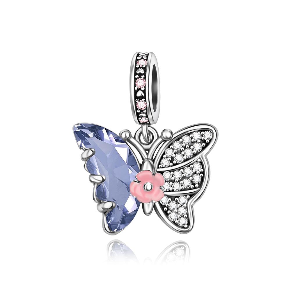 Original Copper Animal Charms Butterfly Safety Chain Beads Pendants Fit Bracelet Necklace Diy Fine Jewelry Gift