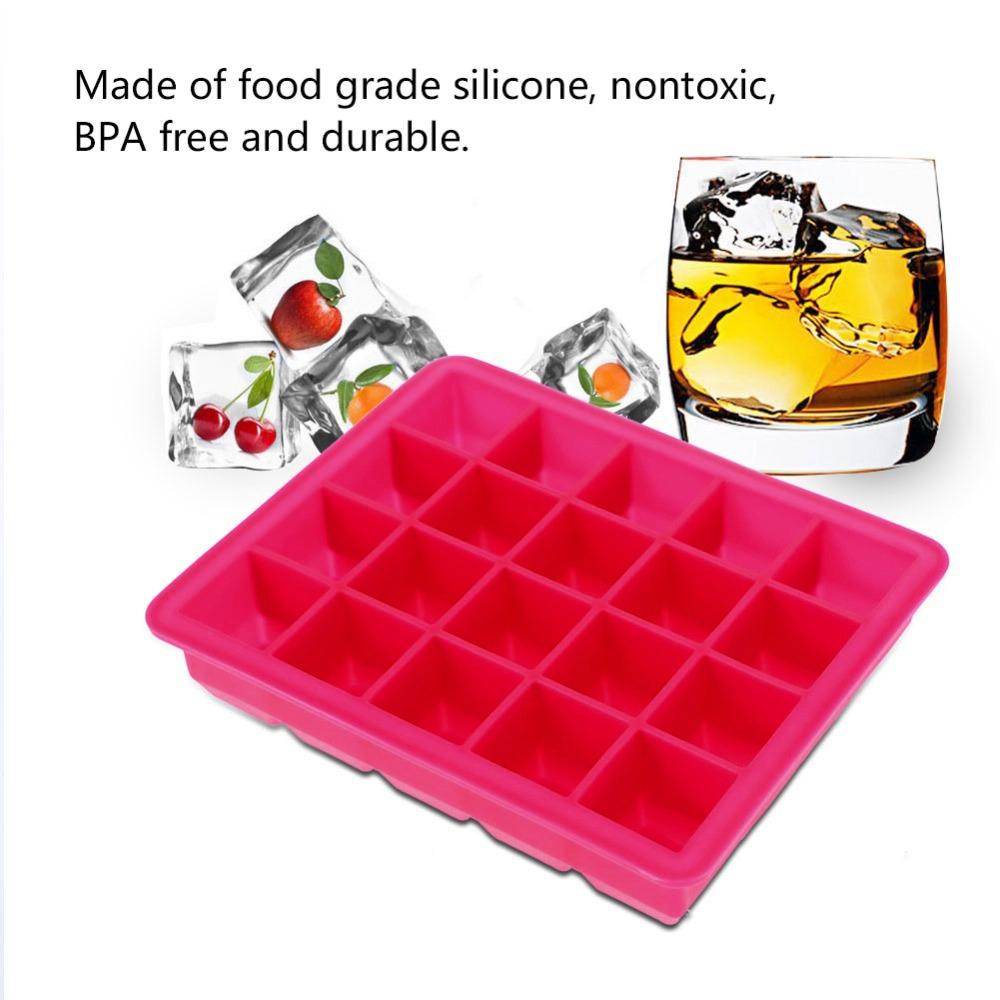 20 Grids Silicone Ice Cube Tray Easy Release Ice Cube Container Durable Ice Cube Mold  For Freezing