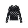 FILA All Over Print Pullover Long Sleeve T-Shirt Women tops Blue F11W329201FNV