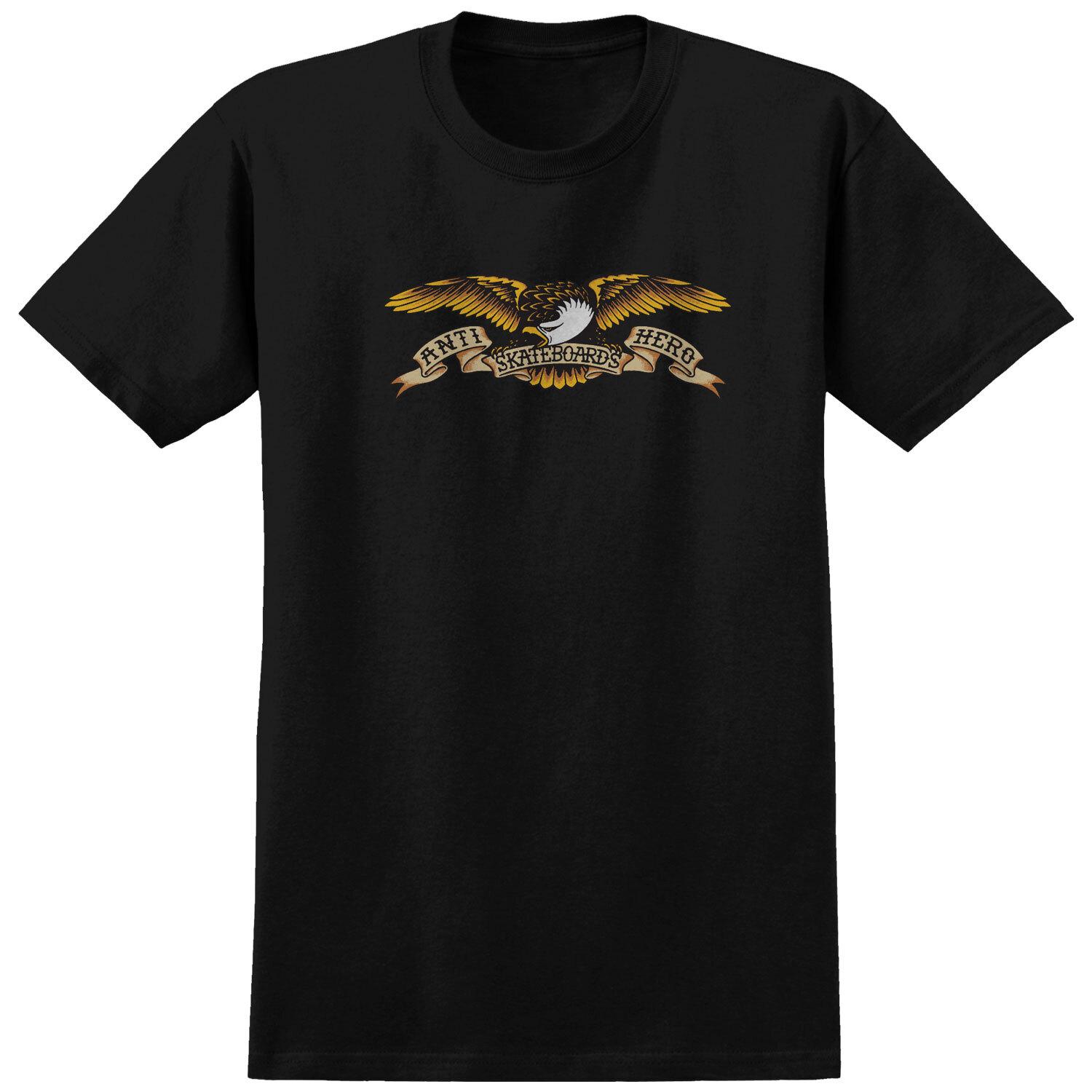 New Anti Hero Skateboards Shirt Eagle Black Orange L