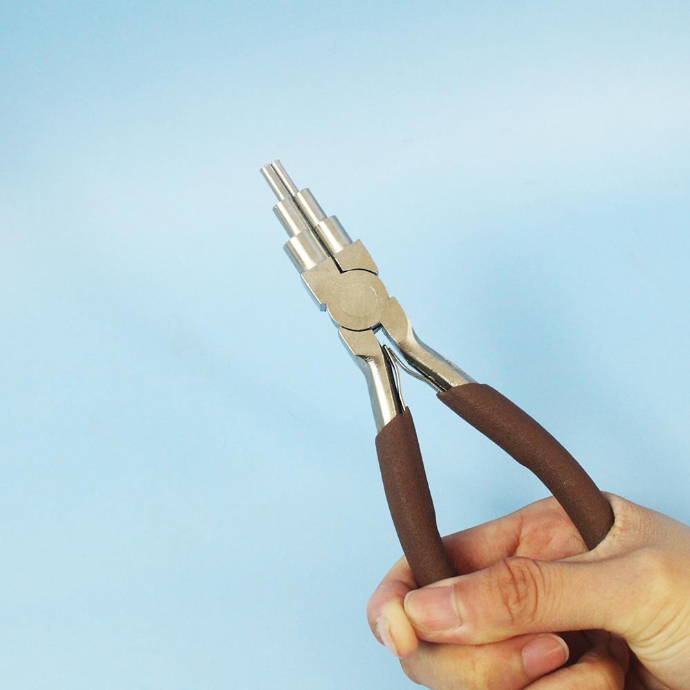 Schmuckzangen aus Kohlenstoffstahl Rundzange und Spitzzange für 3-10mm Ringe DIY Drahtschlingen Ösenherstellung Handwerkzeug