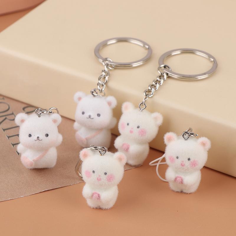Decoración de Osito Lindo y Peludo Regalos Amantes de los Osos Mujeres Niñas Llavero de Oso Kawaii Llavero de Oso Lindo