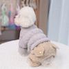 New Winter Pet Clothes Outdoor Four-legged Sweater Dogs Thermal Cotton Coat with Hood Suit for Teddy Bichon Frise