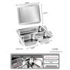 TAFUCO Stainless Steel 3-Compartment Bento Box