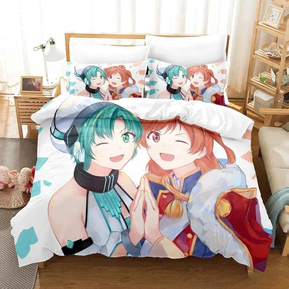 3D Print Anime D4Dj All Mix Comfortable Duvet Quilt Cover Pillowcase Bedding Set Children Bedroom Decoration Home Textile