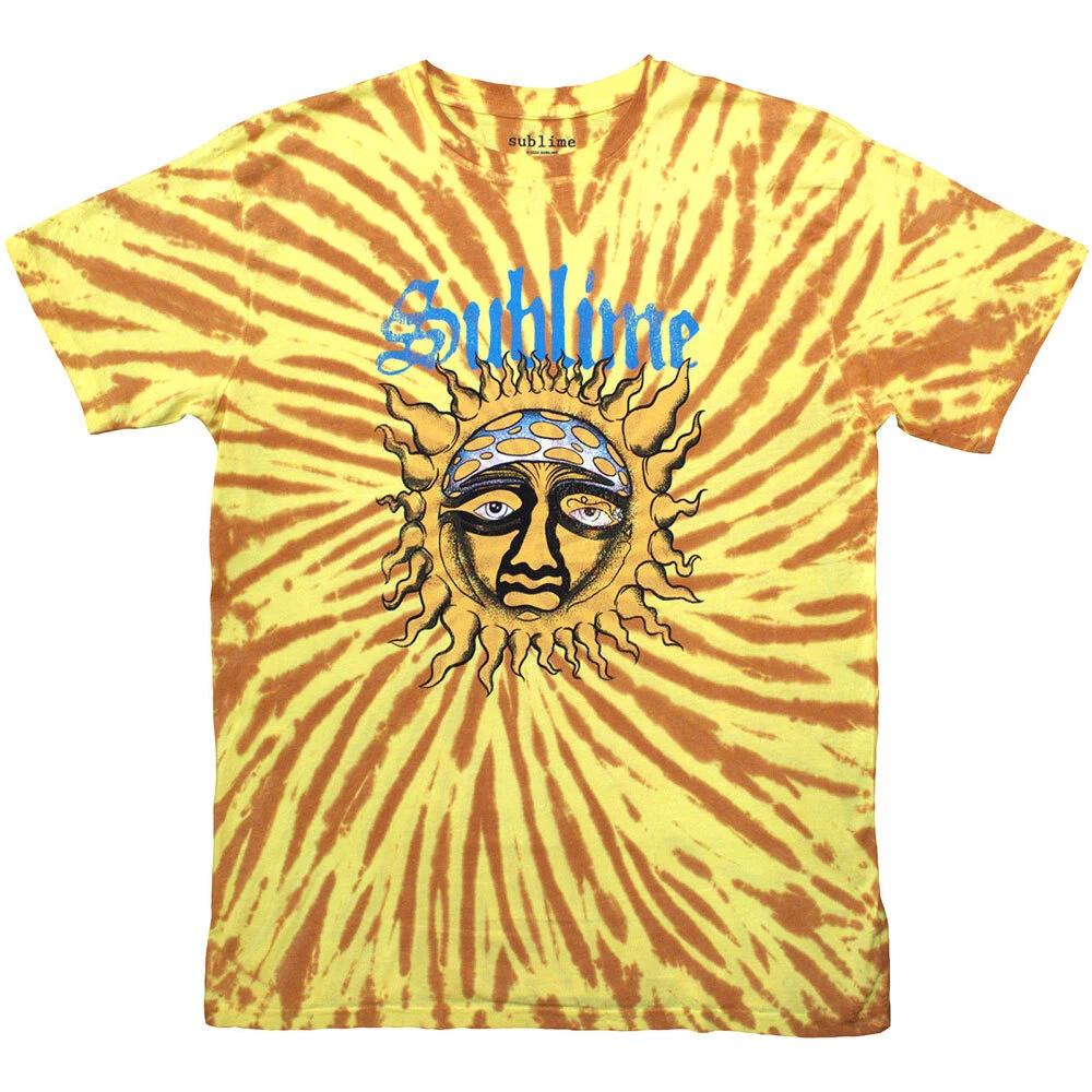 Sublime Unisex T-Shirt: Sun Face (Wash Collection & Back Print) (XX-Large) 3XL