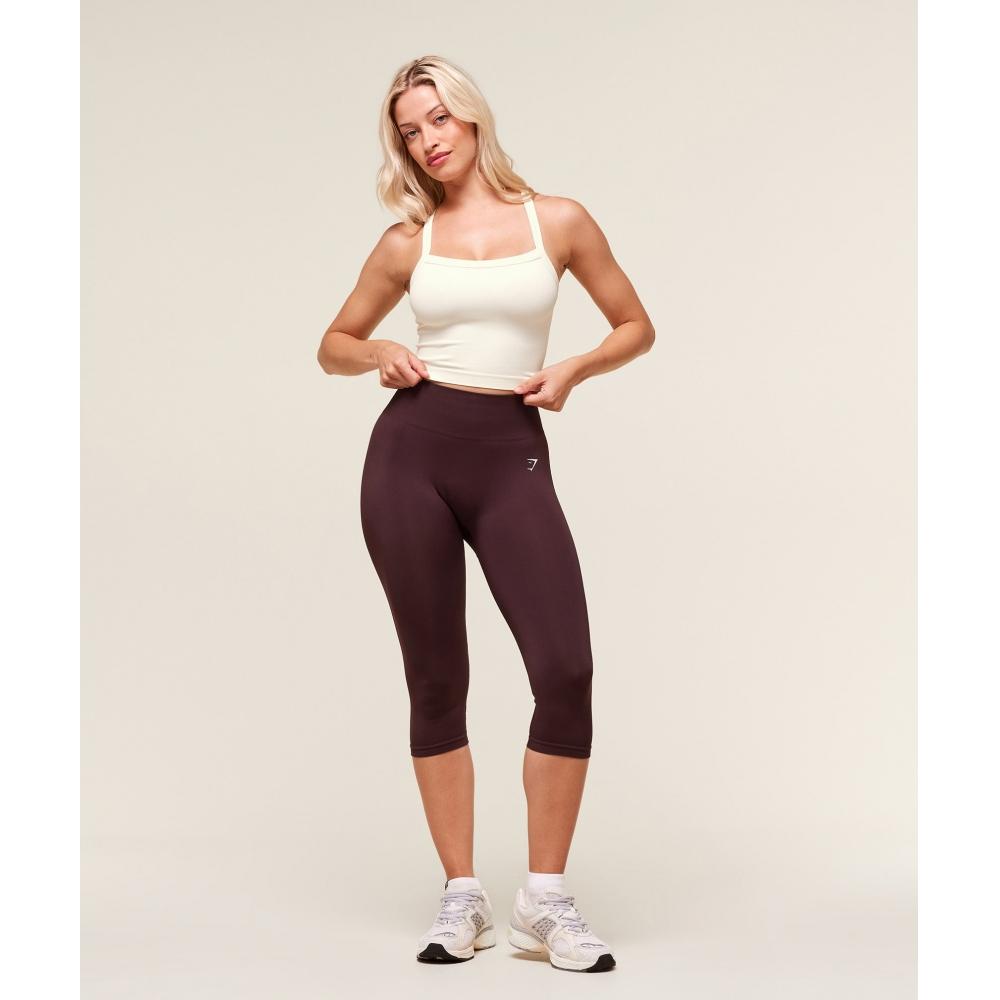 Gymshark Everyday Seamless Ribbed Midi Top Soft White B4c3l Wcmy