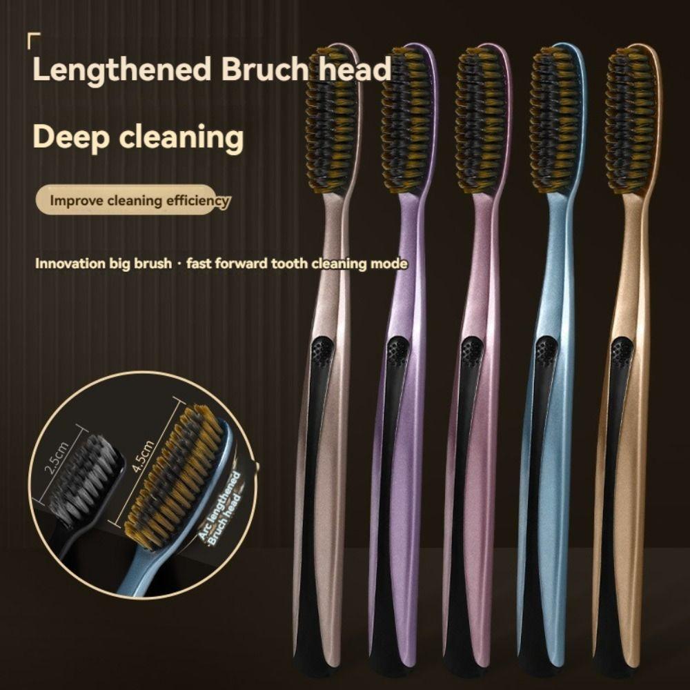 5PCS Large Long Head Huge Head Toothbrush Whitening Teeth Cleaning Brush for Daily Use