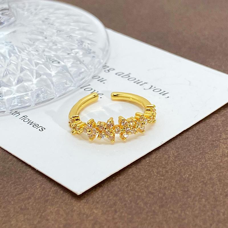 Blind Box Medieval Vintage Gold Niche Retro High-End Open Ring Color Treasure Light Luxury Ring Woman