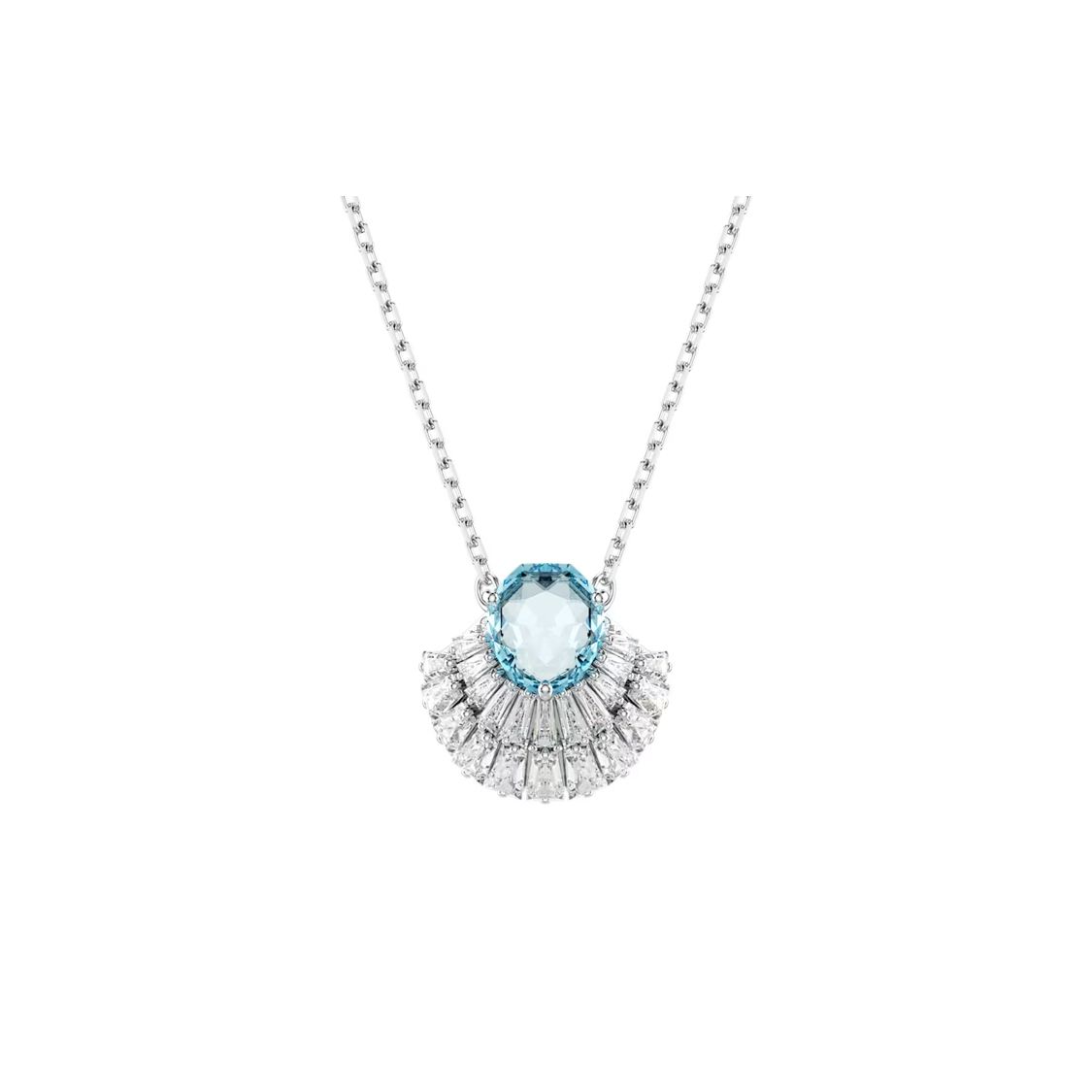 Swarovski Idyllia Shell Shaped Decorative Necklace Women necklace Silver 5689195 Box (Random Color)
