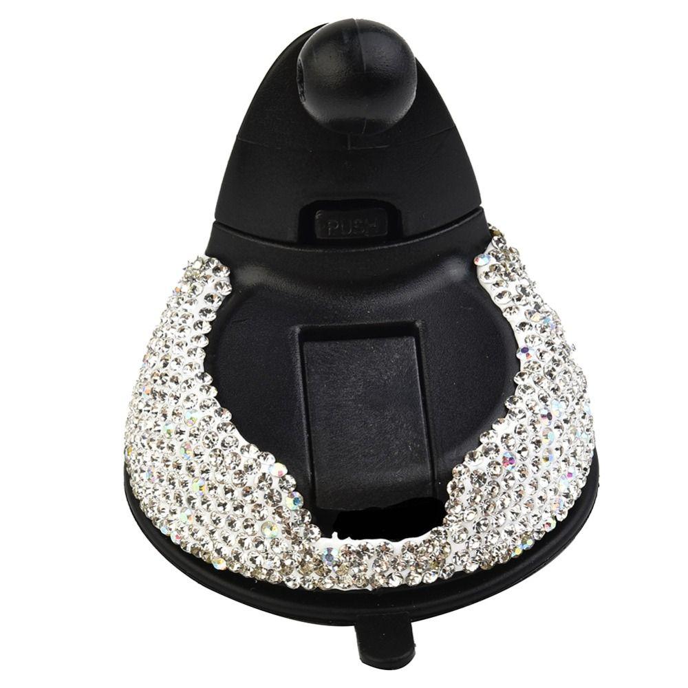 Bling Rhinestone Mobile Phone Holder Secure Hold Air Vent Phone Holder for Car Dashboard