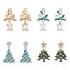 Star Merry Christmas Earrings Rhinestone Christmas Tree Earrings Xmas Dangle Earrings  Christmas