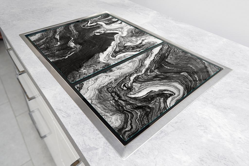 GLAS-KOCHFELD-SCHUTZPLATTE 75x52 MARMOR