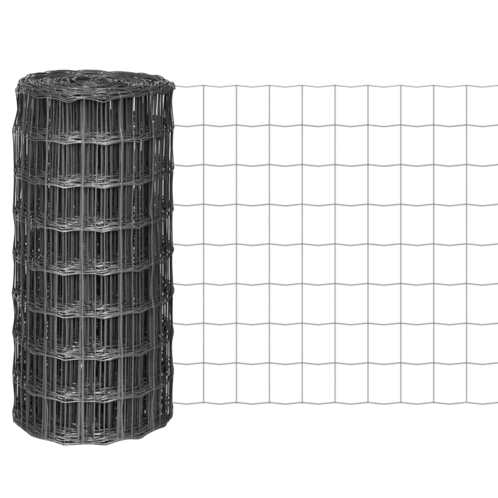 Euro Fence Steel 10 x 0.8 m Gray