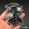 Black And White Embroidered Patches For Clothing Punk Bottle Skull Applications Iron On Patches Sewing Clothes Stickers