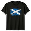 Skotská vlajka Saltire Skotsko Vlajky Pánské tričko Dámské tričko Grafické Unisex top