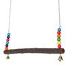 Chicken Swing Toy Suspensible Wooden Chicken Perch Pet Swing Toy with   Flat Bar