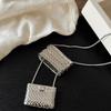 Y2K Metal Style Bag Pendant Long Necklace for Women Niche Personality Unique Fashion Versatile Necklace Sweater Chain Gifts
