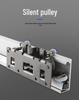 Invisible Track Two-Way Buffer Wheel Sliding Door Hardware for Glass/Wood Doors