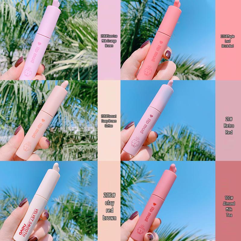 NOVO5411 Xinmu Sweatproof Air-Mist Lip Mud: Silky Smooth, Pigmented, Non-Transferring Lip Gloss
