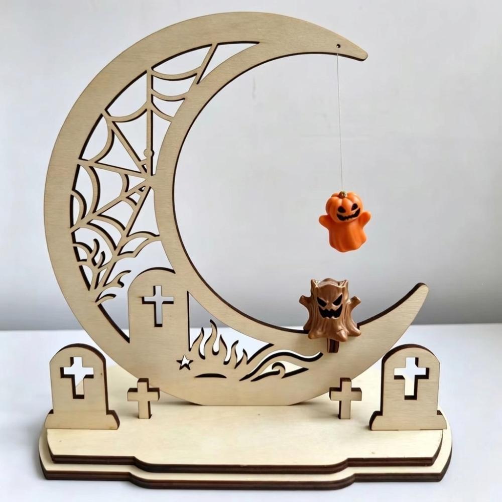 Dark Style Halloween Witch Magnetic Swing Figurine Ghost Hanging Table Ornament  Window Display