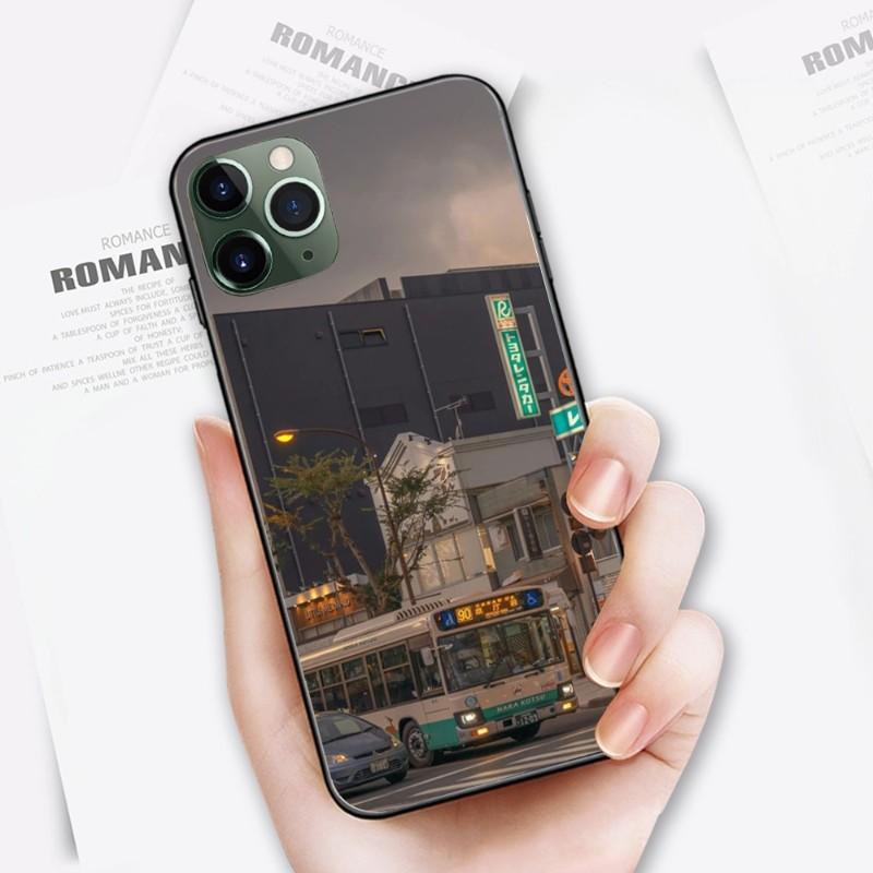 Liebliche Und Gemütliche Landschaft Handyhülle Für IPhone 14 13 12 11 XS X 8 7 6 Plus Mini Pro Max SE 2022 Weiche Schwarze Handyhülle