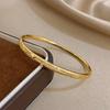 Greatera Irregularly Patterned Diamond-encrusted Fine Bracelet Copper Plated Gold Thin Design Women's Bangle Party Gift