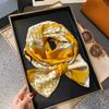 Small Silk Scarf Women's Spring and Autumn Thin Korean Version Versatile Thin and Narrow Long Scarf Tied Hair Temperament Square Scarf with Suit Shirt