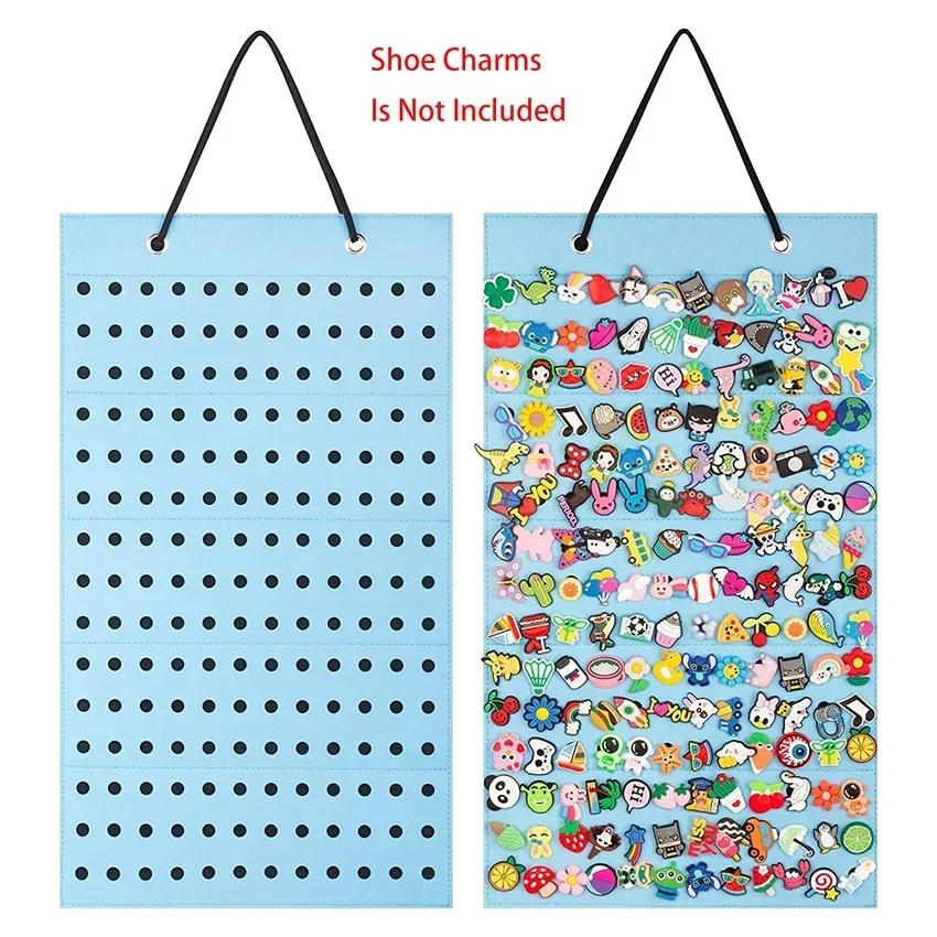 

Shoe Charms Organizer With 100/180 Holes, Hanging Shoe Charm Holder, Shoe Decoration Clog Charms Display