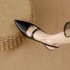 Summer New Shallow Mouth Pointed Toe Stiletto Heel Back Empty One Word Buckle Strap High Heels Baotou Sandals Women