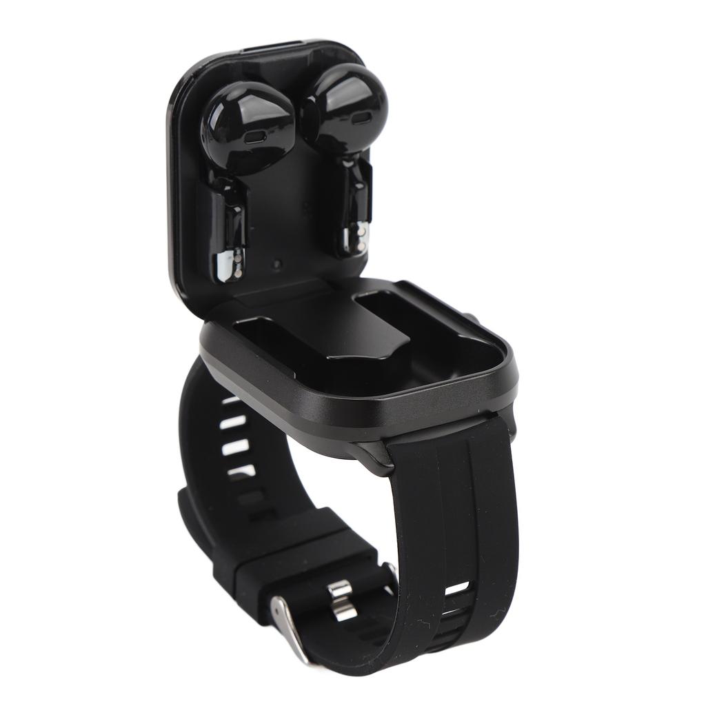 2 In 1 Smart Watch with Earbuds 2.01 Inch TFT Touch Screen Bluetooth Call Music Play Step Count Multi Function NFC
