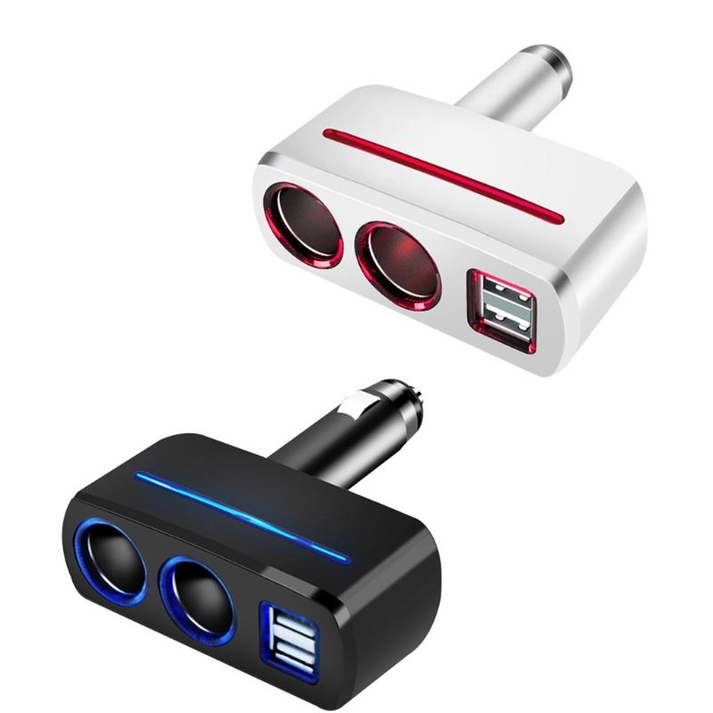 12V/24V Vehicles  Socket Splitter Multiple Device Charging Car Accessory 2 USB Interfaces Totally 3.1A Output