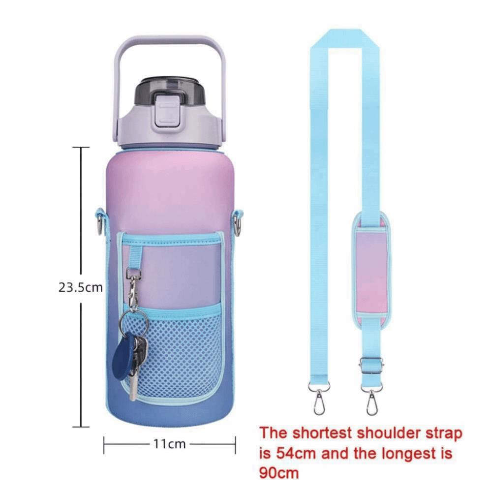 Half Gallon Water Bottle Cover 2L Capacity Thermo Pouch Carrying Strap Water Bottle Case  Gym