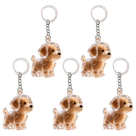 Dog Hair Storage Bottle Pet Memorial Keychain Transparent Hair Locket