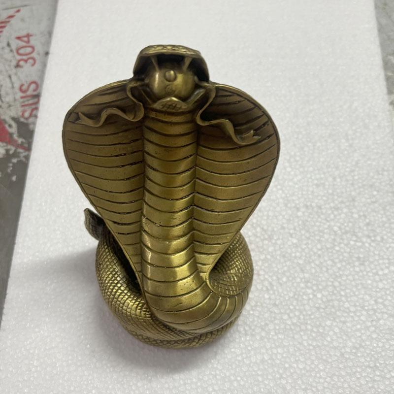

Seiko Pure Copper Animal Snake Sculpture Creative Living Room Office Desktop Shop, Craft Decoration, Ornaments, Height14 cm, 1Pc 11X10X14CM