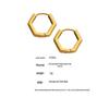 Hexagon Buckle Stainless Steel Earrings - Retro Geometric Design, Women’s Fashion, Fade-Resistant.