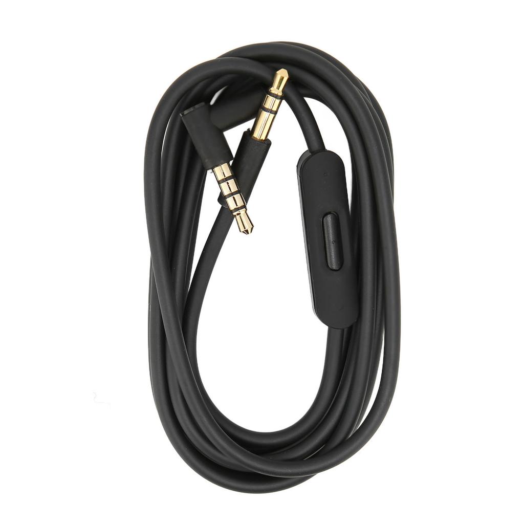 Replacement Cable with Inline Microphone and Track Control Portable Cable for Headphones(Black Red )