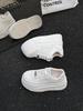 Women's Platform Sneakers - Genuine Leather, White, Height-Increasing, Autumn 2025 Collection, 7CM Sole, Petite Casual Sports Style