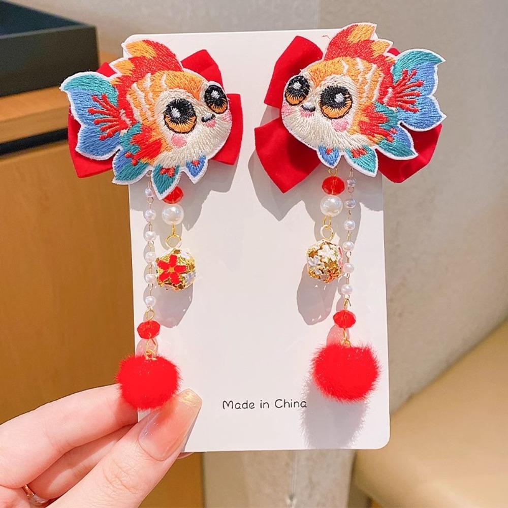 Chinese Style Children's New Year Hairpin Tang Suit Ancient Style Hair Clips  Girls