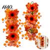 Indoor Outdoor Autumn Home Decor Artificial Fall Sunflower Wall Hanging, Maple Leaf Garland with Butterfly, Elegant Multi-layer Wreath Harvest