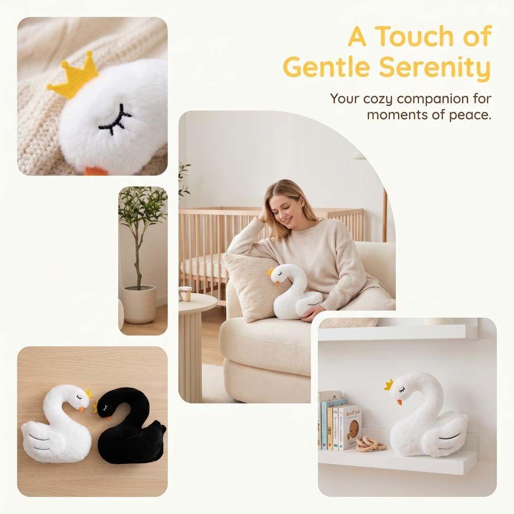 Realistice White Goose Plush Toys Soft Material Desktop Companion Desktop Decoration