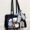 Large Capaci Transparent Mengers Bag Simple College Sle Women's Oulder Bag Crossbody School Book Bag Handbags for Women 2026