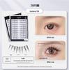 Zhi Pu T06 Hand-tied False Eyelashes | Segmented with Fishing Line Stem | Short Front, Long Back | No Glue Needed