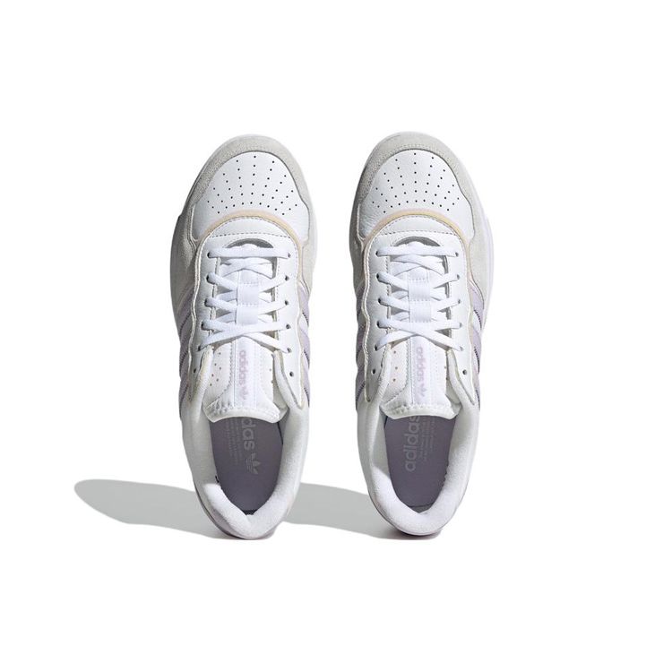 Adidas Originals Courtic Leather Slip Resistant Durable Low Top Skate Shoes Unisex Sneakers White Purple ID4079