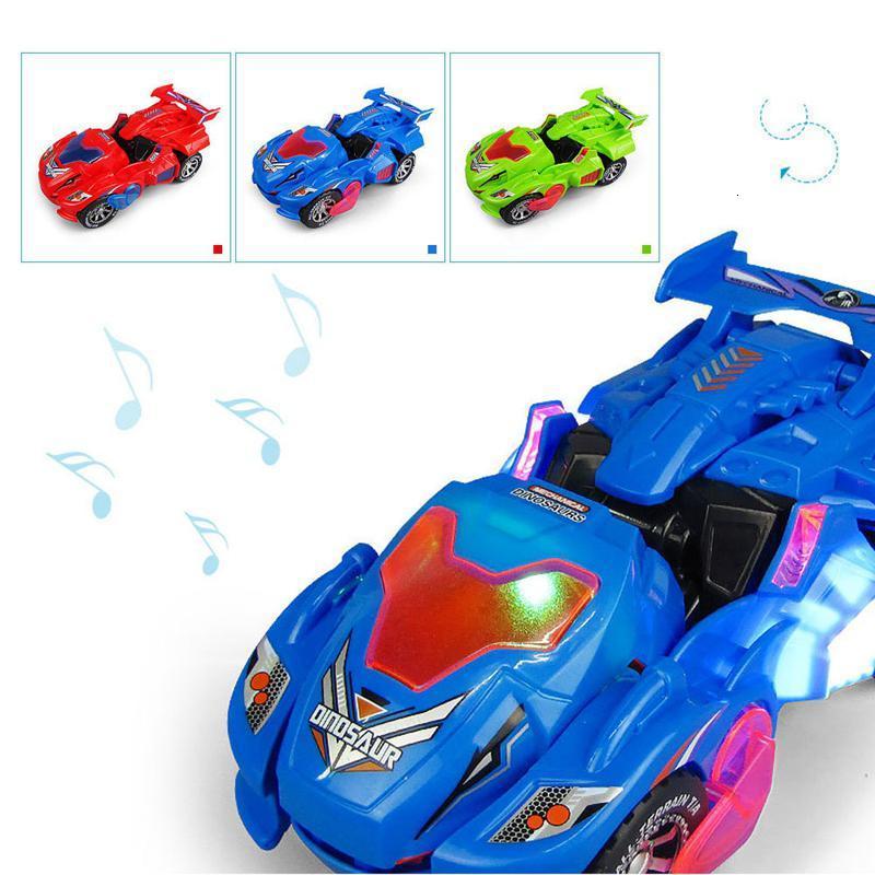 Transforming Dinosaur LED Car T-Rex Toys With Light Sound Electric Toy