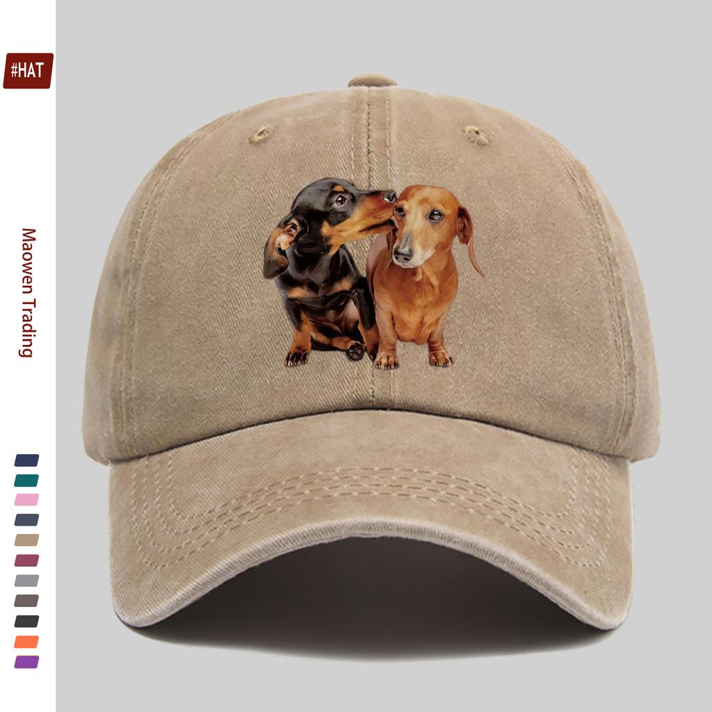 Pc Cute Dog Print Baseball Cap Home Leisure Decor Hat Fashion Trendy Printed Papa Cap Adjustable Strap MultiColor Trucker