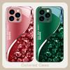 Color Diamond Gradient For IPhone 16 Pro Max 15 P Lus 14 Pro 13 12 Mini 11 P Ro Max X XS 7 8 Plus 2022 Tempered Glass Phone Case