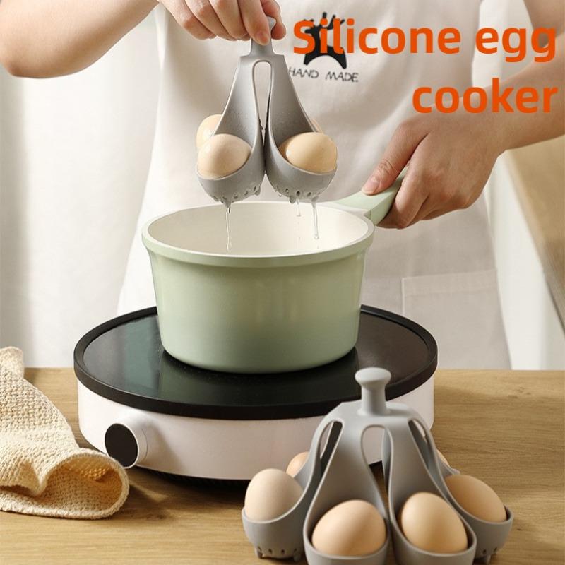 1/2PC Silicone Egg Boiler Rack 4/6 Hole Egg Cooker High-Temperature Resistant Eggs Boiler Family Breakfast Kitchen Tools